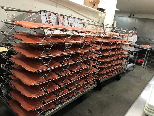 Racks Of Salmon